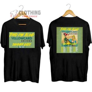 Third Eye Blind Yellowcard And Arizona Tour 2024 Merch, Third Eye Blind Summer Tour Dates 2024 T-Shirt