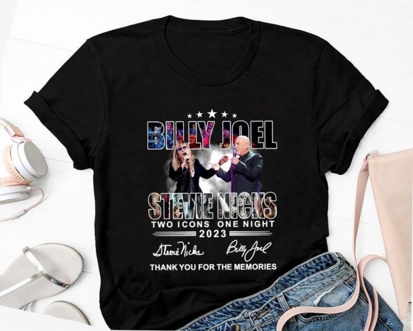 Two Icons One Night Billy Joel Stevie Nick Tour Tshirt, Billy Joel Merch Shirt, Billy Joel Shirt