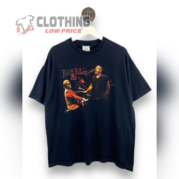 Vintage 2024 Billy Joel, Elton John Face 2 Face Tour Graphic T-Shirt