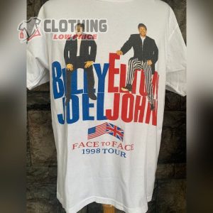 Vintage 90S Elton John And Billy Joel Face To Face Tour 2024 T Shirt 1
