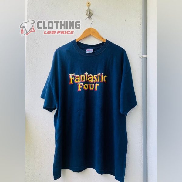 Vintage 90S Marvel Fantastic Four Fictional Superhero Shirt, Cartoon Movie Marvel Merch, Marvel Fan Shirt, Marvel Tee Gift