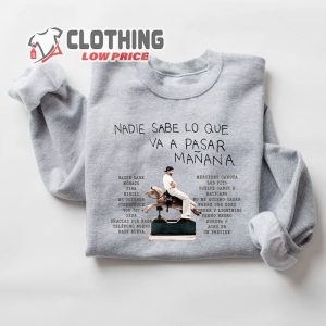 Vintage Nadie Sabe Lo Que Va A Pasar Maana Tshirt Bunny Shirt Most Wanted Tour Shirt 3