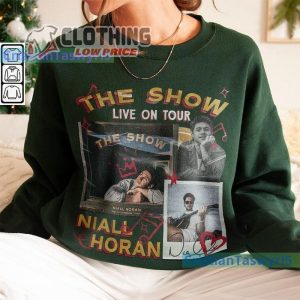 Vintage Niall Horan The Show Live On Tour 2024 Shirt Bootleg Retro Music Art Graphic Sweatshirt 1