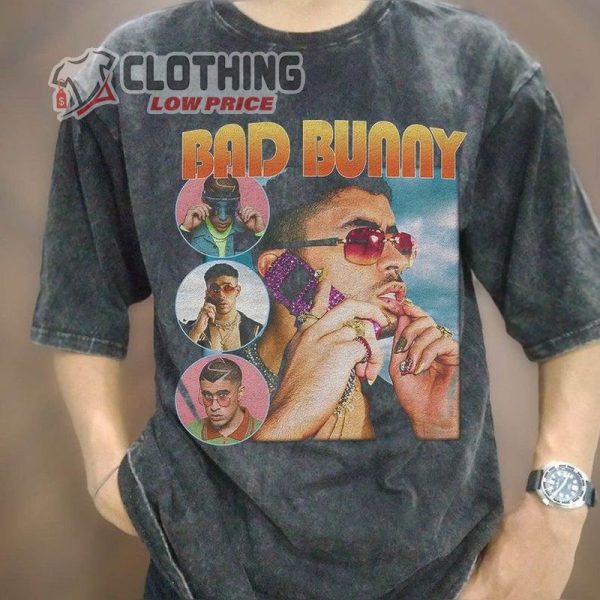 Vintage Wash Bad Bunny T-Shirt, Vintage Bad Bunny Oversize T-Shirt