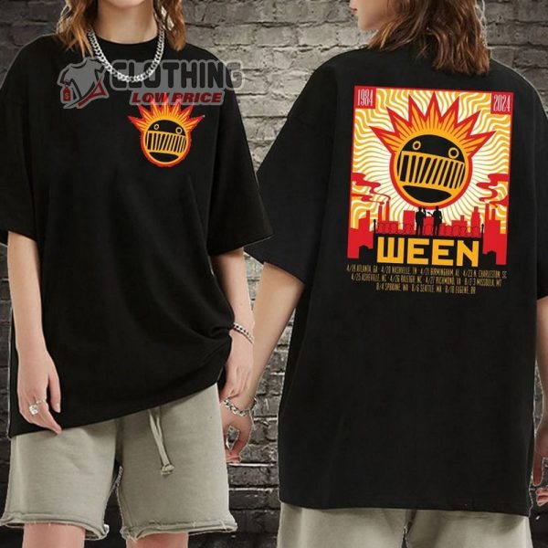 Ween Band Logo Merch, Ween 2024 Tour Shirt, Ween Plot 40th Anniversary Tour Tee, Ween Tour 2024 Tickets T-Shirt