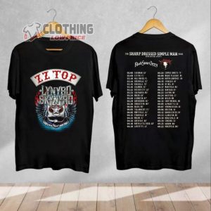 ZZ Top And Lynyrd Skynyrd Tour 2024 Merch Lynyrd Skynyrd Tour 2024 Dates Shirt Lynyrd Skynyrd Tour ZZ Top Tour The Sharp Dressed Simple Man Tour 2024 Merch