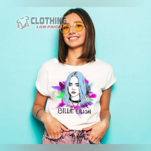 Billie Eilish Illustration Shirt, Billie Eilish Shirt, Billie Eilish Tour Merch, Billie Eilish Fan Gift
