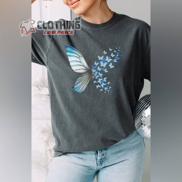 Butterfly Women T-Shirt, Cute Butterfly Shirt, Butterflies Shirt For Girls, Cute Summer Shirt, Cute Butterfly Gift