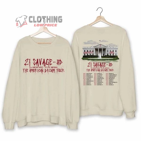 21 Savage The American Dream Tour Merch, 21 Savage Shirt, 21 Savage Tour 2024, 21 Savage Fan Gift