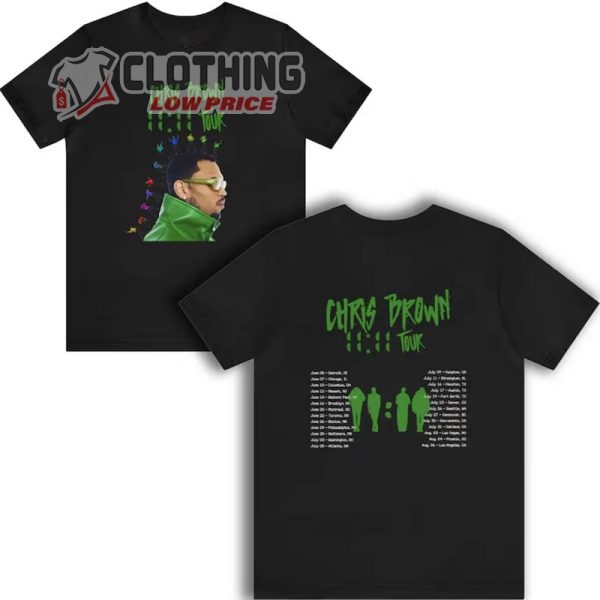 1111 Tour Dates Shirt, Chris Brown 2024 Unisex Shirt, Chris Brown 1111 Tour  Merch