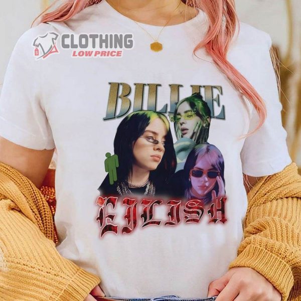 90S Vintage Billie Eilish T-Shirt, Billie Eilish Shirt, Billie Eilish Tour Merch, Billie Eilish Fan Gift