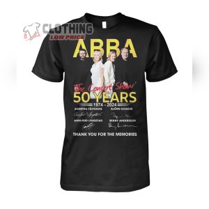 Abba Tour 2024 Merch, Abba 50 Years 1974-2024 Shirt, Abba Pop Band T-Shirt