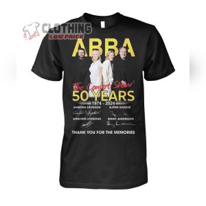 Abba Tour 2024 Merch Abba 50 Years 1974 2024 Shirt Abba Pop Band T Shirt