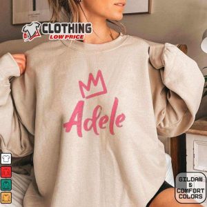 Adele The Queen, Pink Crown And Adele Sweatshirt For Fan, Adele 2024 Album Hoodie