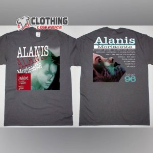 Alanis Morissette Jagged Little Pill Tour 96 T-Shirt, Alanis Morissette Tour 1996 T-Shirt
