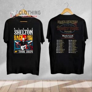 Back to the Honky Tonk 2024 Tour Merch, Blake Shelton Tour 2024 Shirt,Blake Shelton Concert 2024 T-Shirt