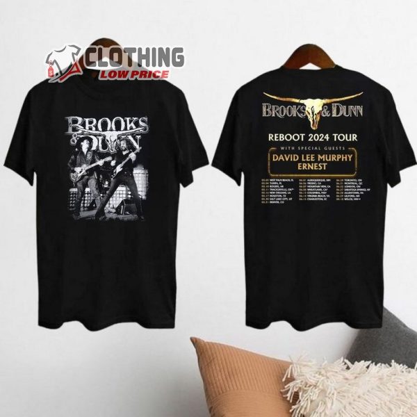 Brooks and Dunn 2024 Tour Dates Merch, Brooks and Dunn 2024 Reboot Tour Unisex T-Shirt