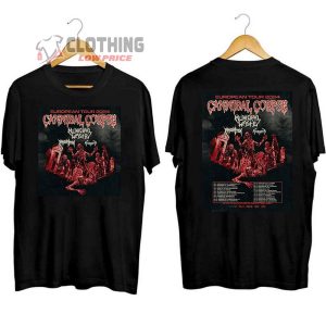 Cannibal Corpse Tour 2024 Setlist Merch, Cannibal Corpse 2024 European Tour Shirt, Cannibal Corpse Tour Dates 2024 T-Shirt