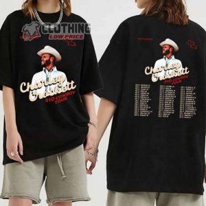Charley Crockett Tour 2024 Merch, Charley Crockett 10 Dollars Cowboy Tour 2024 Shirt, Charley Crockett Setlist Tee, 10 Dollars Cowboy 2024 Tour T-Shirt