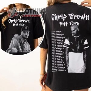 Chris Brown 1111 Tour Dates 2024 Shirt, Chris Brown Tickets Chicago Merch, Chris Brown 1111 2024 Tour Shirt