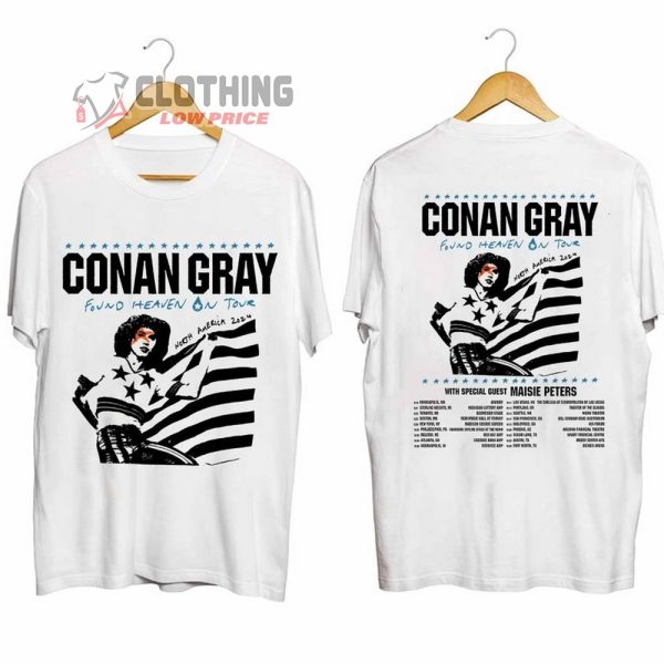 Conan Gray North America 2024 Tour Merch, Conan Gray – Found Heaven On Tour 2024 Shirt, Conan Gray Tour Dates 2024 T-Shirt