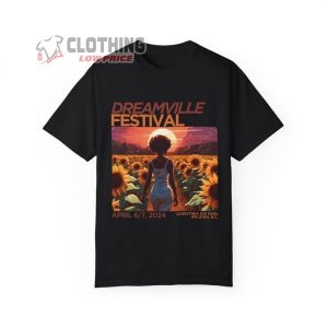 Dreamville The Ville 2024 Festival Graphic Tee J Cole SZA Chris Brown Nicki Minaj Concert Tour Merch