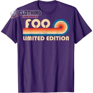 FOO Surname Retro Vintage 80s 90s Birthday Reunion T Shirt 2