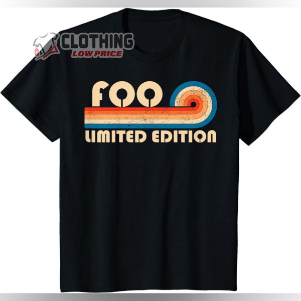 FOO Surname Retro Vintage 80s 90s Birthday Reunion T-Shirt