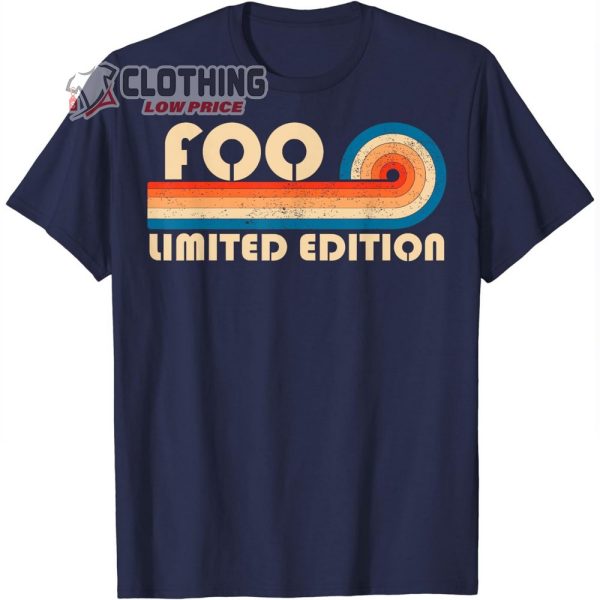 FOO Surname Retro Vintage 80s 90s Birthday Reunion T-Shirt
