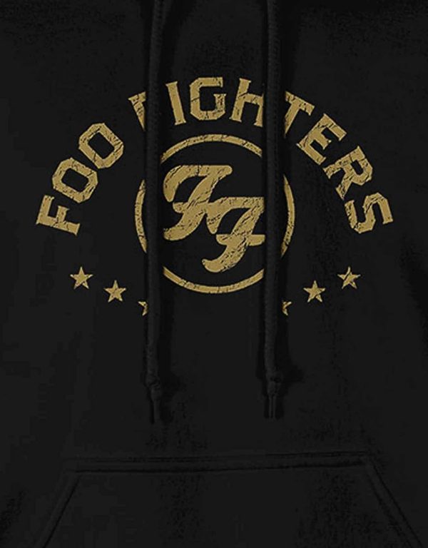 Foo Fighters Men’s Arched Stars Hooded Sweatshirt Black