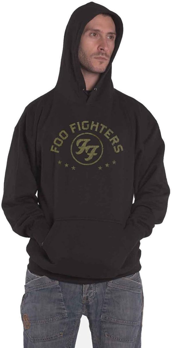 Foo Fighters Men’s Arched Stars Hooded Sweatshirt Black