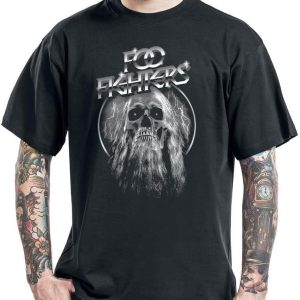 Foo Fighters Men’s Bearded Skull Slim Fit T-Shirt Black