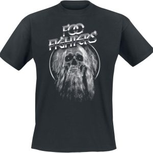 Foo Fighters Mens Bearded Skull Slim Fit T Shirt Black 5