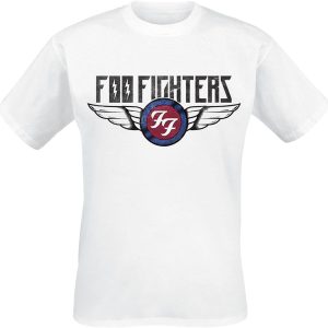 Foo Fighters Mens Flash Wings T Shirt White 1