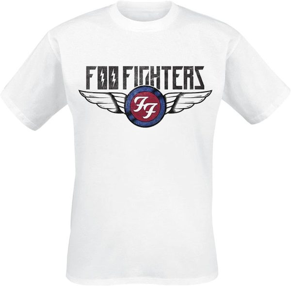 Foo Fighters Men’s Flash Wings T-Shirt White