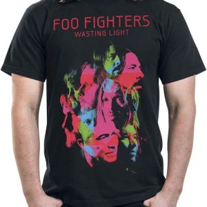 Foo Fighters Mens Wasting Light Slim Fit T Shirt Black 3