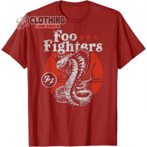 Foo Fighters Red Snake Rock Music by Rock Off T Shirt 2