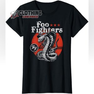 Foo Fighters Red Snake Rock Music by Rock Off T Shirt 4