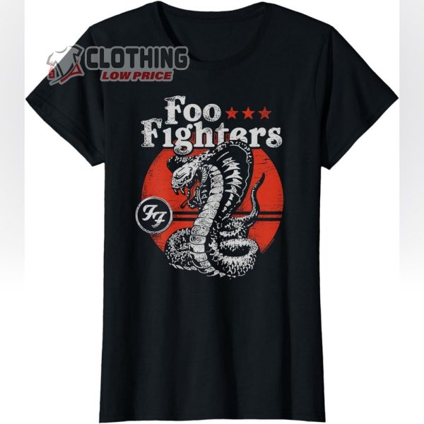 Foo Fighters Red Snake Rock Music by Rock Off T-Shirt