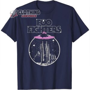 Foo Fighters Spaceship Rock Music by Rock Off T Shirt 3