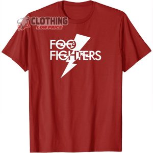 Foo Fighters White Foo Bolt Music Tour 2024 T Shirt 2