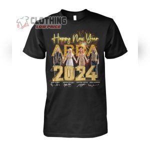 Happy New Year 2024 ABBA Merch, 2024 ABBA Tour Signatures T-Shirt