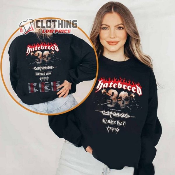 Hatebreed 30th Anniversary North American Tour With Harms Way Sweatshirt