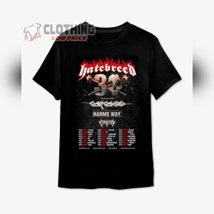 Hatebreed Tour 2024 Merch, Hatebreed 30th Anniversary Tour Shirt, Hatebreed Setlist T-Shirt