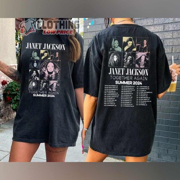 Janet Jackson Together Again Music Tour 2024 Shirt,  Janet Jackson Music Tour Tee