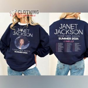 Janet Jackson Together Again Tour 2024 2 Sides T Shirt 90S Vintage Janet Jackson Shirt 2 1