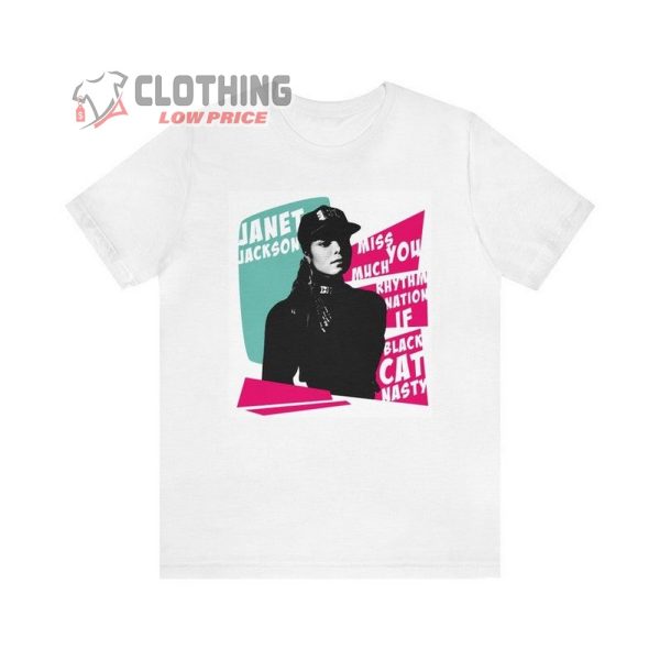 Janet Tshirt, Womens Fitted Tshirt, Music Clothes, Unisex American Singer Elegan