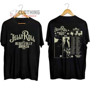 Jelly Roll Merch, Jelly Roll Tour Dates 2024 Shirt, Jelly Roll The Beautifully Broken Tour 2024 T-Shirt