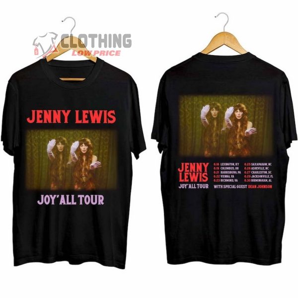 Jenny Lewis Tour 2024 Setlist Merch, Joy’All Ball Tour 2024 Shirt, Jenny Lewis 2024 Concert With Special Guest Dean Johnson T-Shirt