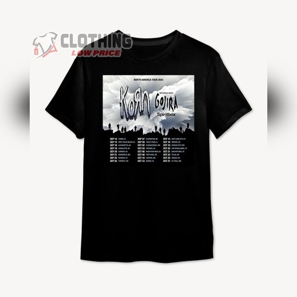 Korn Tour 2024 North American Merch, Korn Tour 2024 With Gorija And Spiritbox T-Shirt